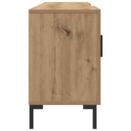 Berkfield Home TV Cabinet Artisan Oak 150x30x50 cm Engineered Wood in Light Brown - Size: 150 x 30 x 50 cm - thumbnail 6