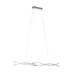 Loops Pendant Light Colour Chrome Shade White Plastic Bulb LED 3x13W Included