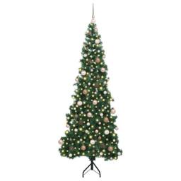 Berkfield Home Corner Artificial Christmas Tree Green 210 cm PVC & Metal - thumbnail 3