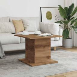 Berkfield Home Coffee Table Artisan Oak 55.5x55.5x40 cm Engineered Wood in Brown - thumbnail 3