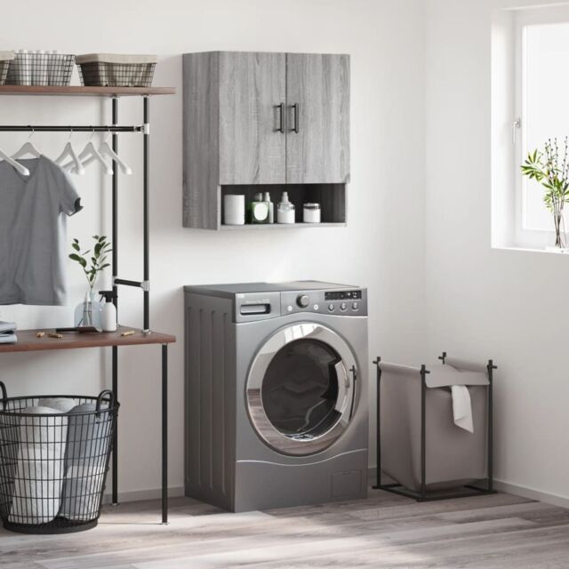 Berkfield Home Wall Cabinet Grey Sonoma 60x31x70 cm Engineered Wood - Size: 60 x 31 x 70 cm - image 1