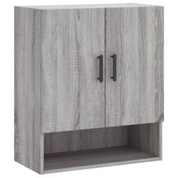 Berkfield Home Wall Cabinet Grey Sonoma 60x31x70 cm Engineered Wood - Size: 60 x 31 x 70 cm - thumbnail 2