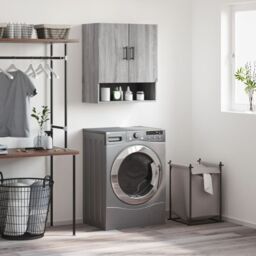 Berkfield Home Wall Cabinet Grey Sonoma 60x31x70 cm Engineered Wood - Size: 60 x 31 x 70 cm - thumbnail 1