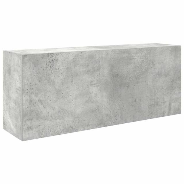 Berkfield Home Bathroom Wall Cabinet Concrete Grey 100x25x40 cm Engineered Wood - Size: 100 x 25 x 40 cm - image 1