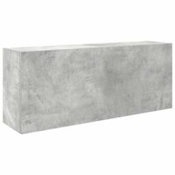 Berkfield Home Bathroom Wall Cabinet Concrete Grey 100x25x40 cm Engineered Wood - Size: 100 x 25 x 40 cm - thumbnail 1