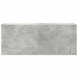 Berkfield Home Bathroom Wall Cabinet Concrete Grey 100x25x40 cm Engineered Wood - Size: 100 x 25 x 40 cm - thumbnail 5