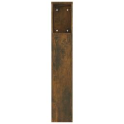 Berkfield Home Headboard Cabinet Smoked Oak 180x18.5x104.5 cm in Brown - thumbnail 5