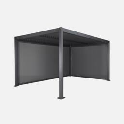sweeek Louvered Pergola Aluminium 4 X 3m With A 3m Blind & A 4m Blind in Grey - thumbnail 4