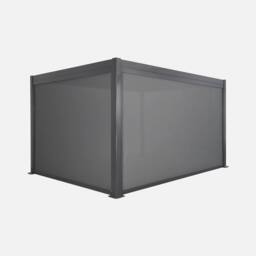 sweeek Louvered Pergola Aluminium 4 X 3m With A 3m Blind & A 4m Blind in Grey - thumbnail 3
