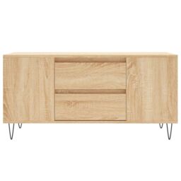 Berkfield Home Coffee Table Sonoma Oak 102x44.5x50 cm Engineered Wood in Brown - thumbnail 5