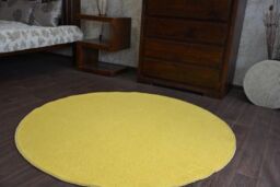 RugsX Round Eton Rug in Yellow - Size: 170 cm diameter - thumbnail 2