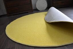 RugsX Round Eton Rug in Yellow - Size: 170 cm diameter - thumbnail 3