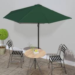 Berkfield Home Balcony Parasol with Aluminium Pole Green 300x155 cm Half - thumbnail 1