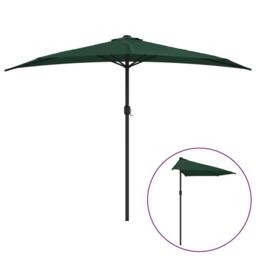 Berkfield Home Balcony Parasol with Aluminium Pole Green 300x155 cm Half - thumbnail 2