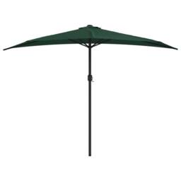 Berkfield Home Balcony Parasol with Aluminium Pole Green 300x155 cm Half - thumbnail 3