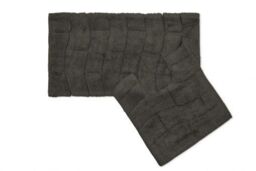 New Edge Blinds Ripple Collection Pure Cotton Jacquard 2pc Bath Set in Grey - Size: 50 cm x 80 cm - thumbnail 2