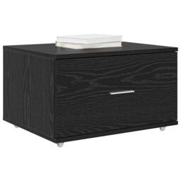 Berkfield Home Modern Drawer Cabinet Black oak Engineered wood Compact Drawer Cabinet