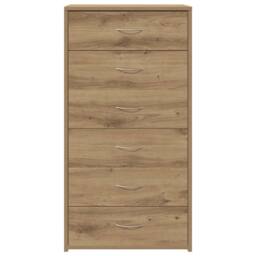 Berkfield Home Sideboard with 6 Drawers Artisan Oak 50x34x96 cm Engineered Wood in Brown - Size: 50 x 34 x 96 cm - thumbnail 1