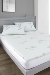 Ezysleep Super Soft Bamboo Bounce Back Foam Mattress Topper - 10cm in White - Size: Single - thumbnail 2