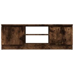 Berkfield Home TV Cabinet with Door Smoked Oak 102x30x36 cm in Brown - Size: 102 x 30 x 36 cm - thumbnail 5