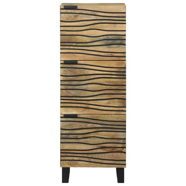 Berkfield Home Highboard - 40x33.5x110 cm Made from Solid Mango Wood in Brown - image 1