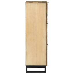 Berkfield Home Highboard - 40x33.5x110 cm Made from Solid Mango Wood in Brown - thumbnail 4