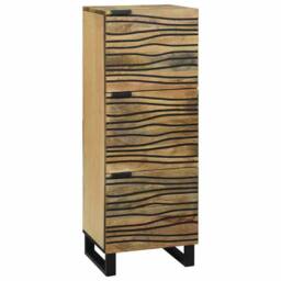 Berkfield Home Highboard - 40x33.5x110 cm Made from Solid Mango Wood in Brown - thumbnail 2