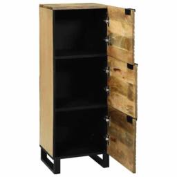 Berkfield Home Highboard - 40x33.5x110 cm Made from Solid Mango Wood in Brown - thumbnail 3