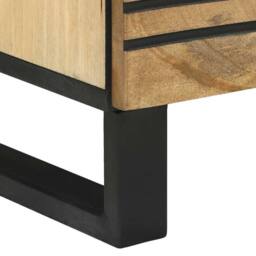 Berkfield Home Highboard - 40x33.5x110 cm Made from Solid Mango Wood in Brown - thumbnail 7