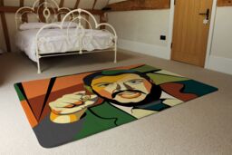 Benjamin Tate Design Cubism Art Style, Politician Designer Rug in Natural - Size: Large - thumbnail 3
