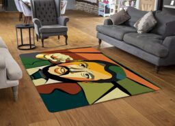 Benjamin Tate Design Cubism Art Style, Politician Designer Rug in Natural - Size: Large - thumbnail 2