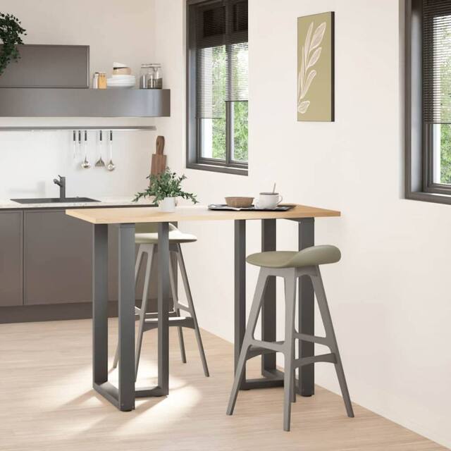 Berkfield Home Bar Table Legs T-Shaped¬†2 pcs Anthracite 60x35x(100-101) cm Steel in Charcoal - image 1