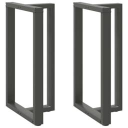Berkfield Home Bar Table Legs T-Shaped¬†2 pcs Anthracite 60x35x(100-101) cm Steel in Charcoal - thumbnail 2
