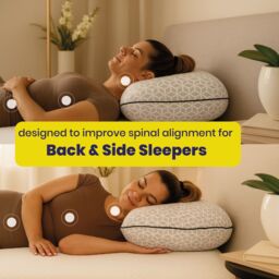 Brightr Sleep Eclipse Best Firm Pillow for Back & Neck Pain Relief in Grey - thumbnail 8