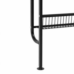 Levede Behind Door Storage Rack, Narrow 5-Tier Bathroom Shelves, Steel, Black - thumbnail 5