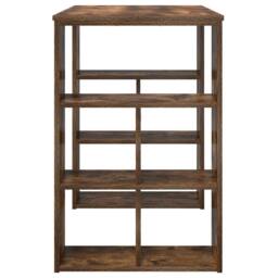 Berkfield Home Corner Desk Smoked oak Engineered wood Medium Corner Desk in Brown - thumbnail 6