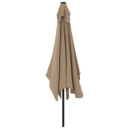 Berkfield Home Outdoor Parasol with Metal Pole 300x200 cm Taupe in Beige - thumbnail 4