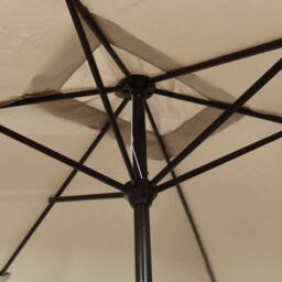 Berkfield Home Outdoor Parasol with Metal Pole 300x200 cm Taupe in Beige - thumbnail 5