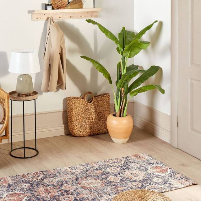 Wyld and Coco Runner Rug 80 x 300 cm Blue Red Cotton-Polyester - Size: 80 cm x 300 cm - image 1