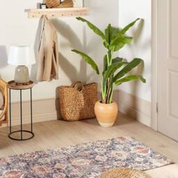 Wyld and Coco Runner Rug 80 x 300 cm Blue Red Cotton-Polyester - Size: 80 cm x 300 cm - thumbnail 1
