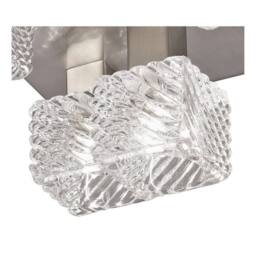 Netlighting Accor Ceiling Flush 5 Light G9 230mm Square Satin Nickel Clear Glass in Grey - thumbnail 7