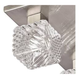 Netlighting Accor Ceiling Flush 5 Light G9 230mm Square Satin Nickel Clear Glass in Grey - thumbnail 6