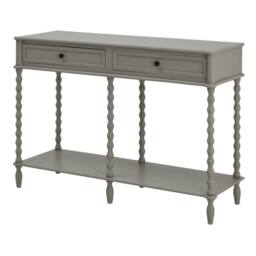 Wyld Haus Thuy Grey Wood Console Table with Two Drawers - thumbnail 2