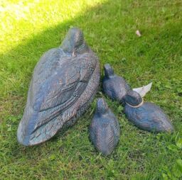 Inspirational Gifting Duck & Three Ducklings Garden Ornaments in Bronze - thumbnail 3