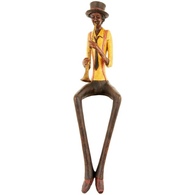 Hill Interiors Sitting Jazz Band Trumpeter in Brown - image 1
