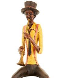 Hill Interiors Sitting Jazz Band Trumpeter in Brown - thumbnail 2