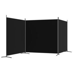 Berkfield Home 3-Panel Room Divider Black 525x180 cm Fabric - thumbnail 5