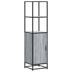Berkfield Home Highboard Grey Sonoma 35.5x35x139 cm Engineered Wood & Metal - thumbnail 3