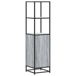 Berkfield Home Highboard Grey Sonoma 35.5x35x139 cm Engineered Wood & Metal - thumbnail 7