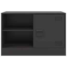 Berkfield Home TV Cabinet Black 67x39x44 cm Steel - Size: 67 x 39 x 44 cm - thumbnail 6